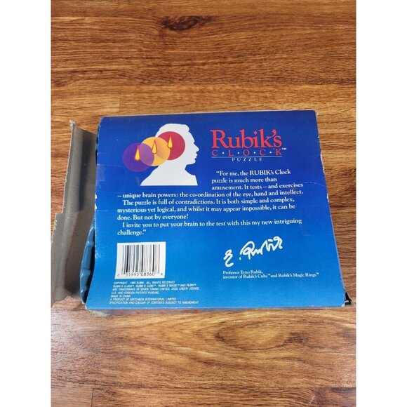 Rubiks Rubik’s Clock Brain Puzzle Matchbox Complete W/ Instructions VTG CLEAN‎ - Picture 3 of 3